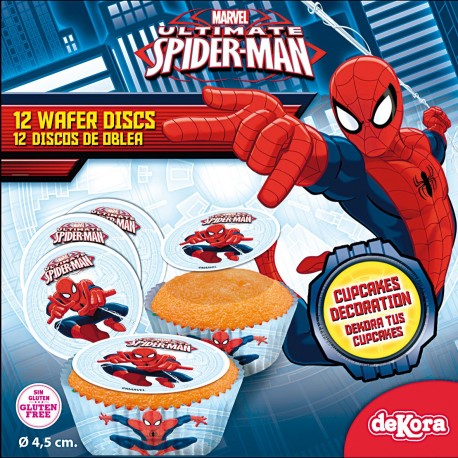 Opłatki na cupcakes Spiderman